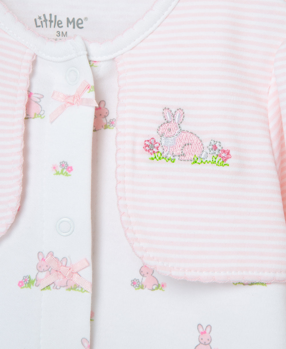 Baby Bunnies Footed One-Piece And Hat - Little Me