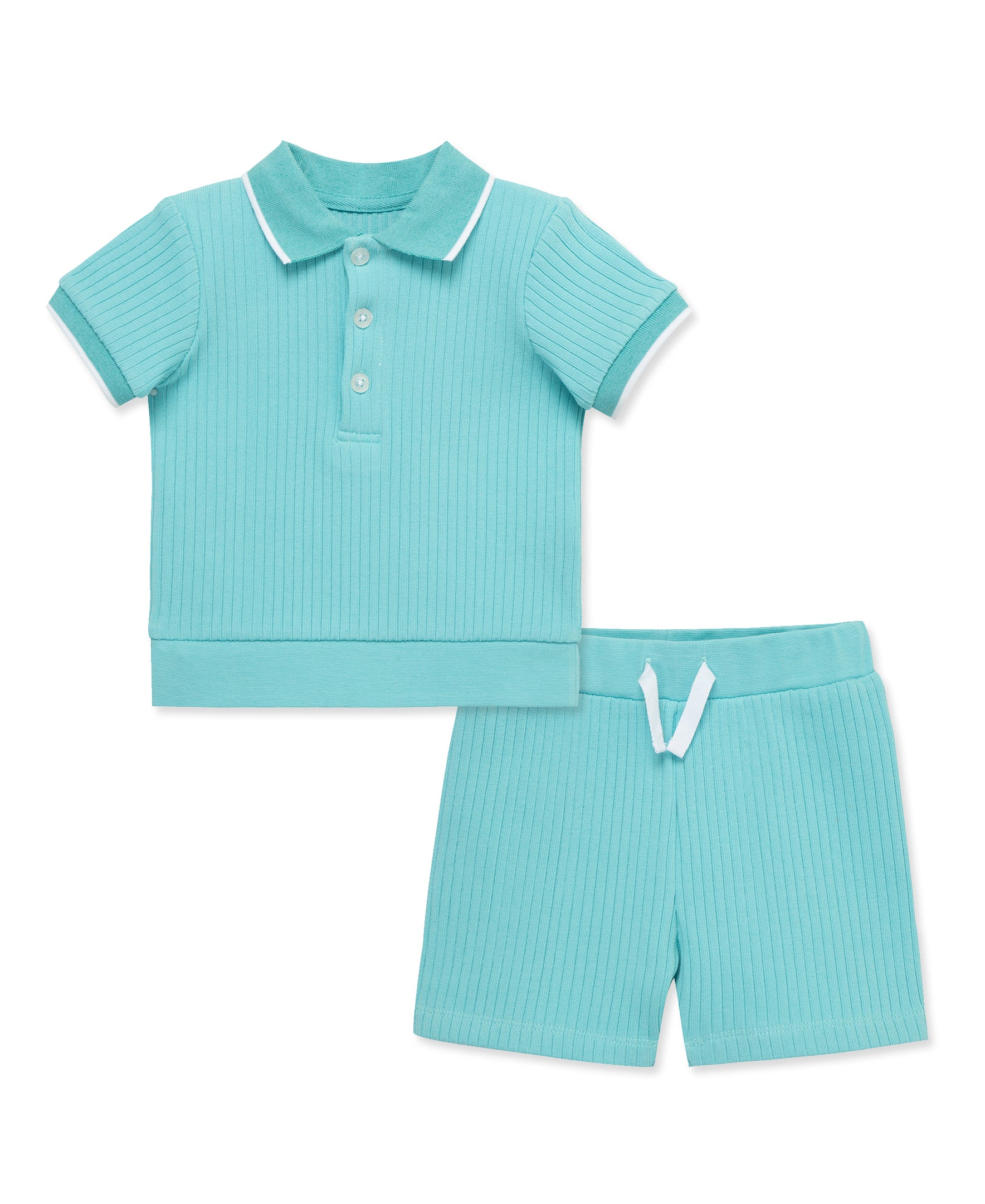 Aqua Polo 2-Piece Short Set (12M-24M) - Little Me