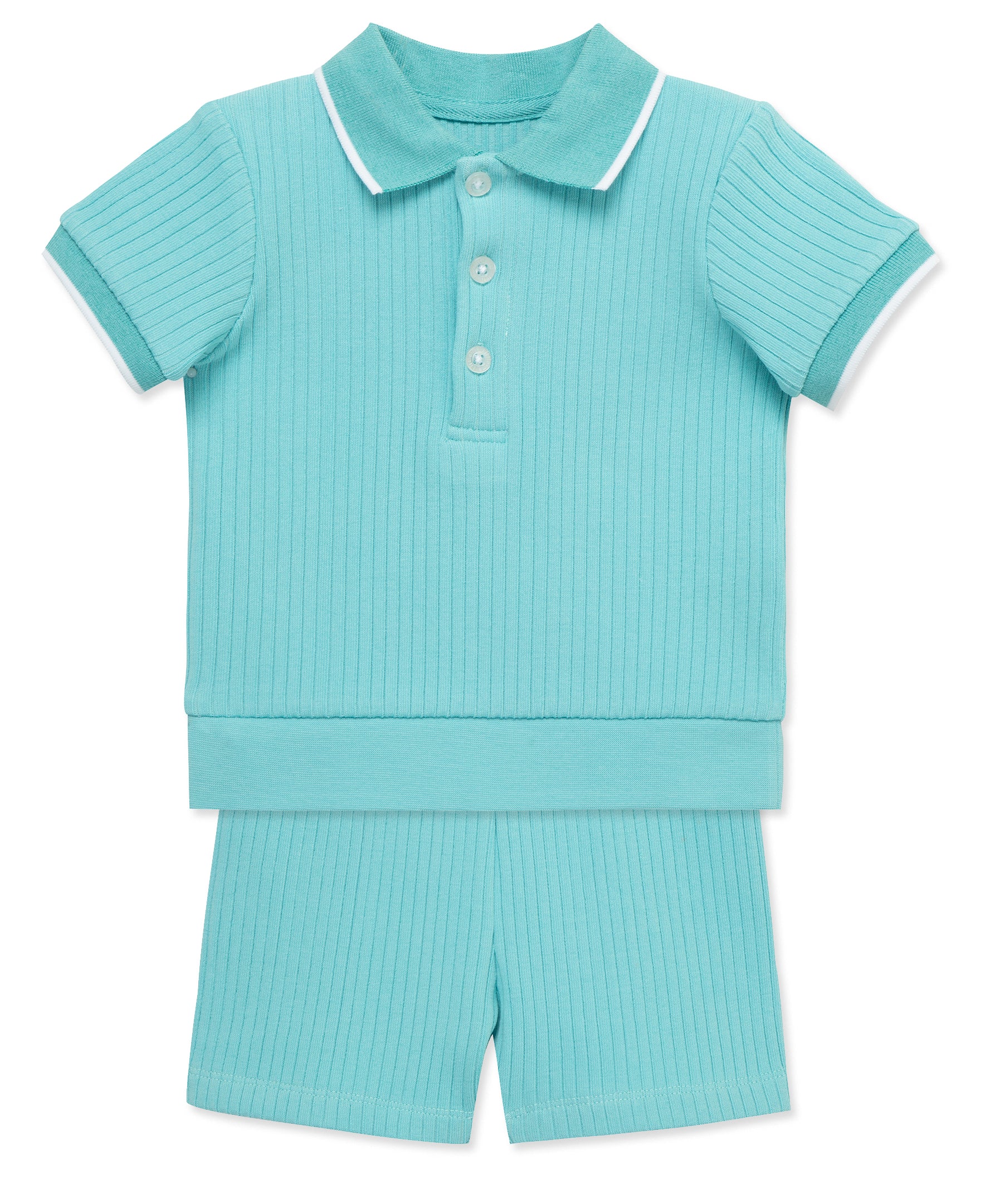 Aqua Polo 2-Piece Short Set (12M-24M) - Little Me