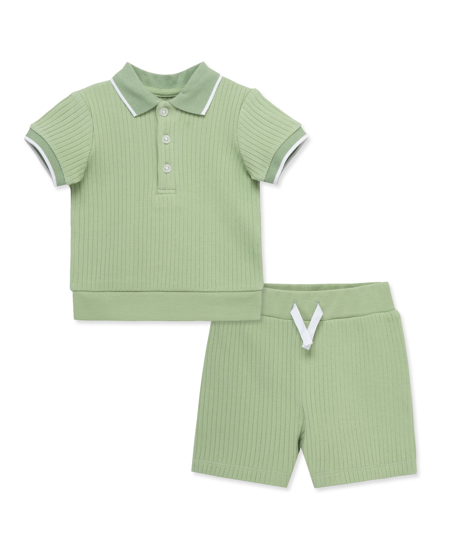 Green Polo 2-Piece Short Set (12M-24M) - Little Me