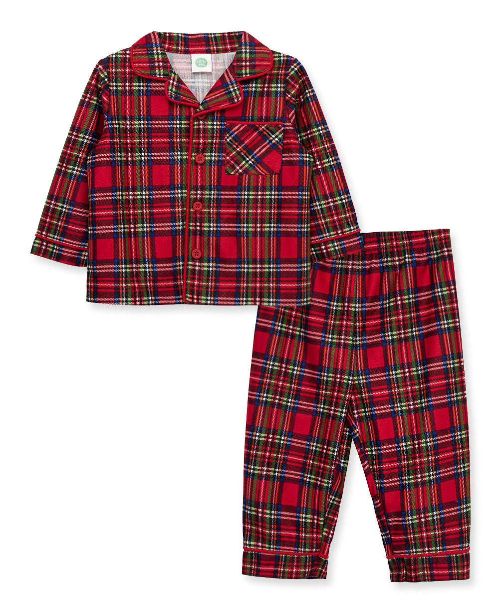 Plaid Coat Pajama Set (5-7) - Little Me