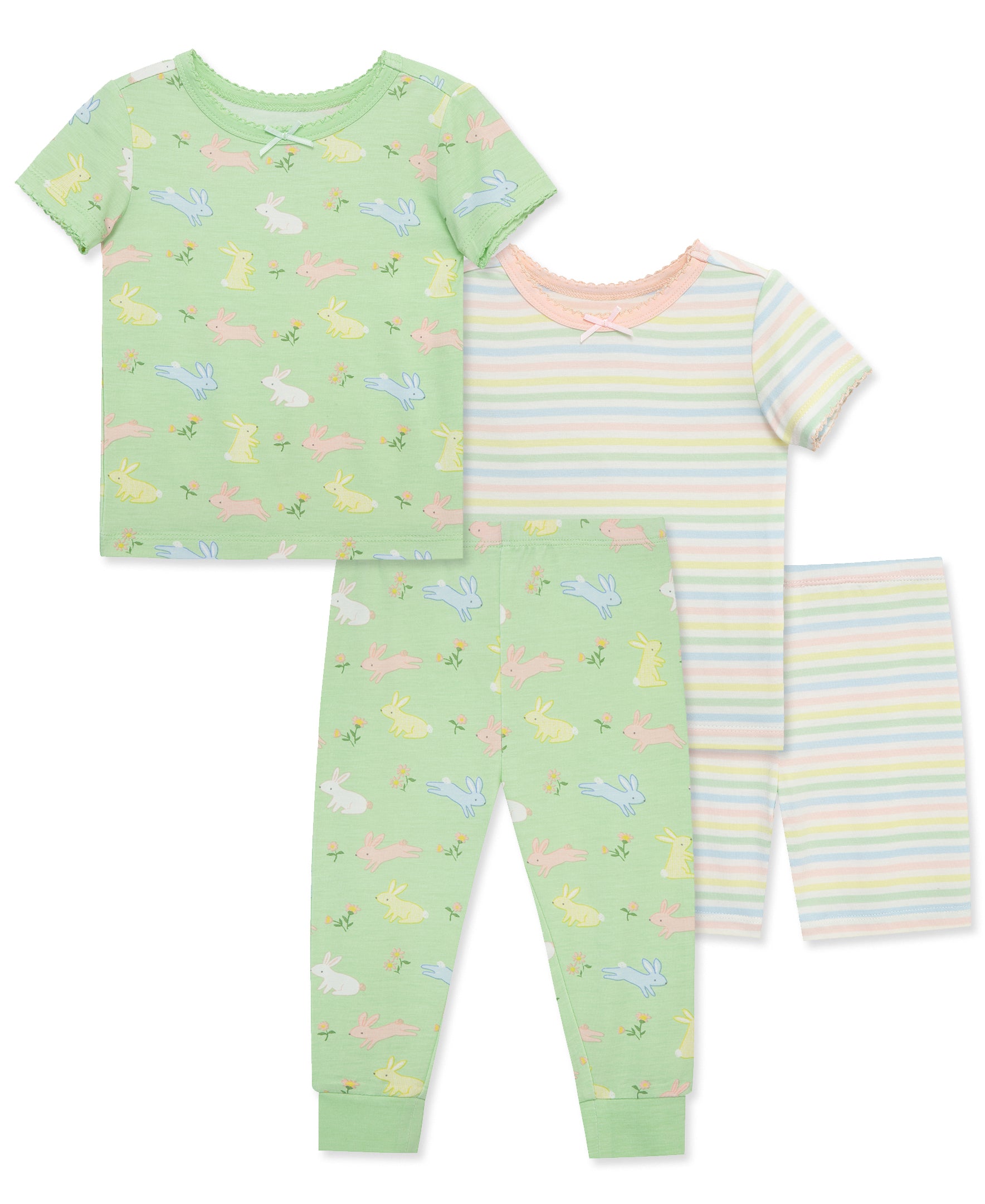 Bunny 4-Piece Pajama Set (2T-4T)