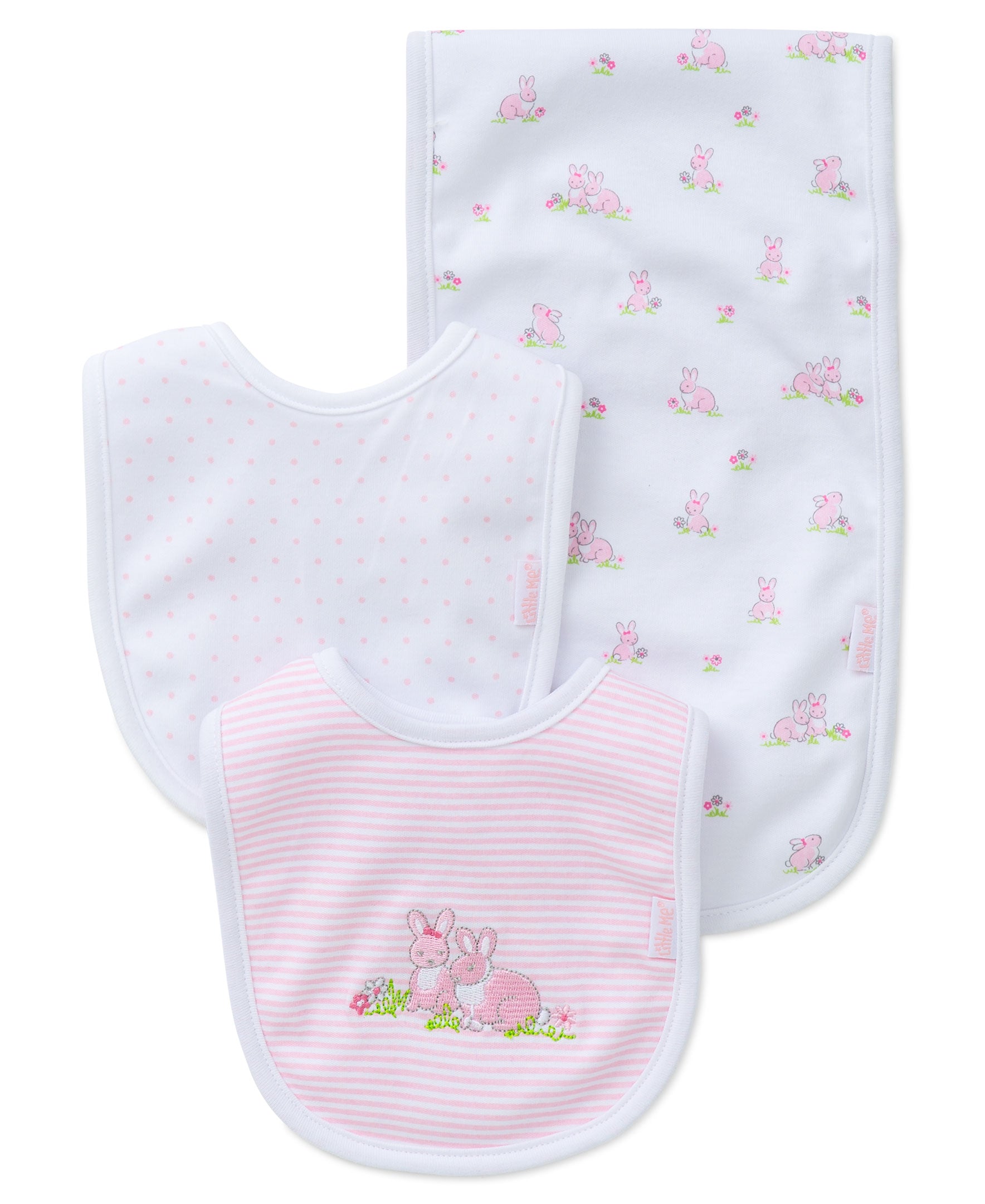 Bunny Blue Bib & Burp Set main image 1