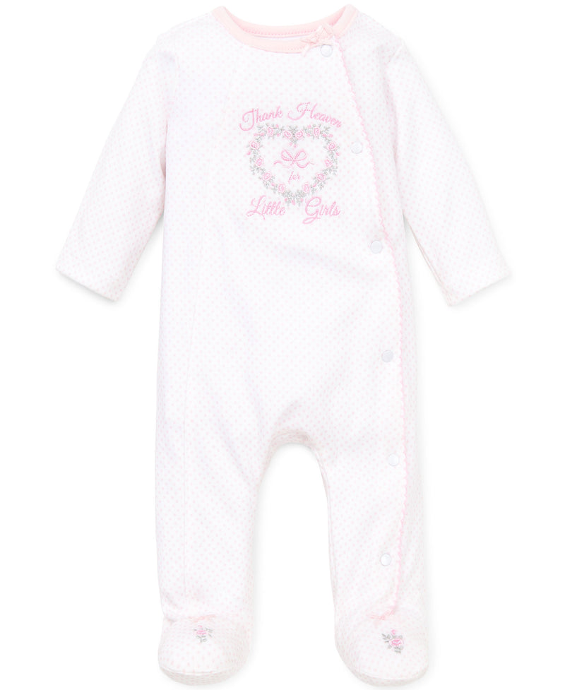 Thank Heaven For Little Girls Footed One-Piece (Headband not included) - Little Me