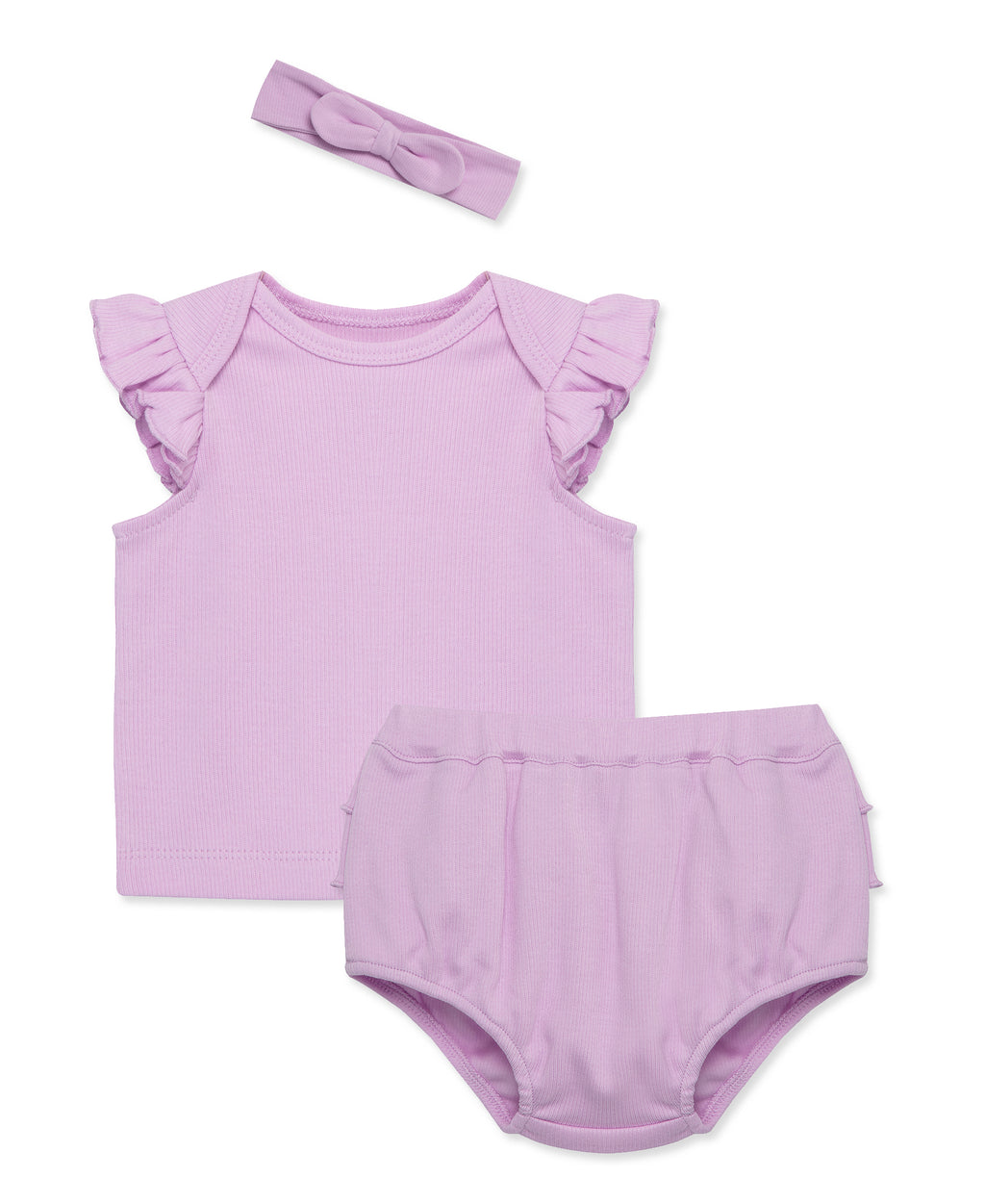 Lilac Ruffle Top with Bloomer & Headband Set - Little Me