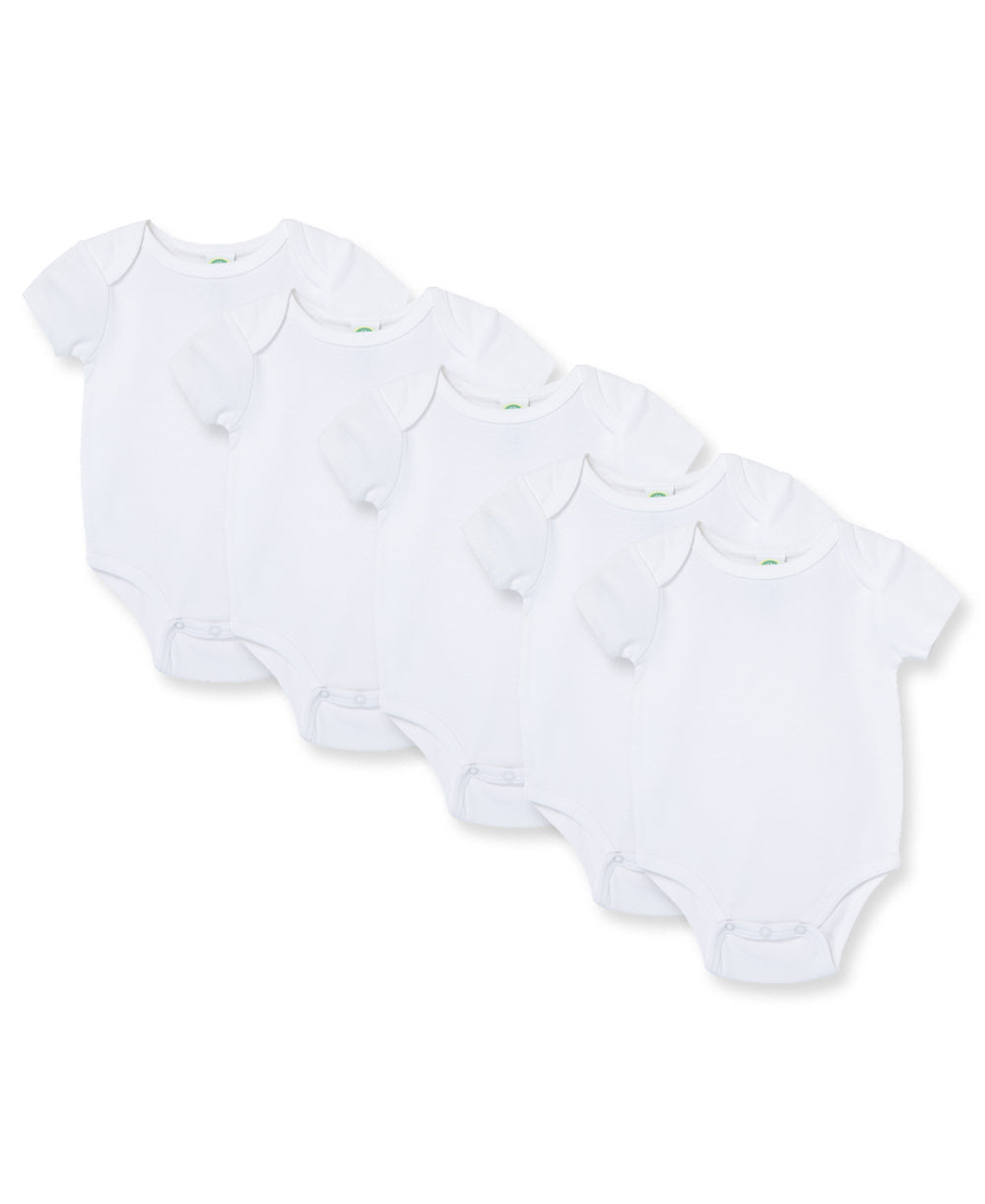 White 5-Pack Bodysuits - Little Me