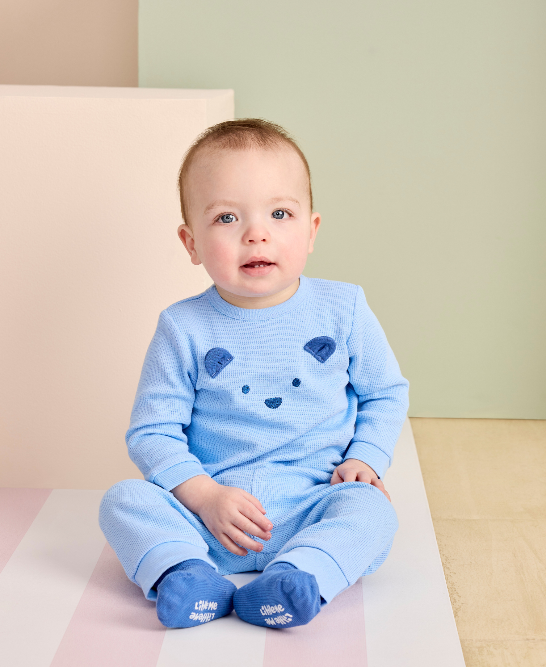 Blue Bear Jogger Set - Little Me