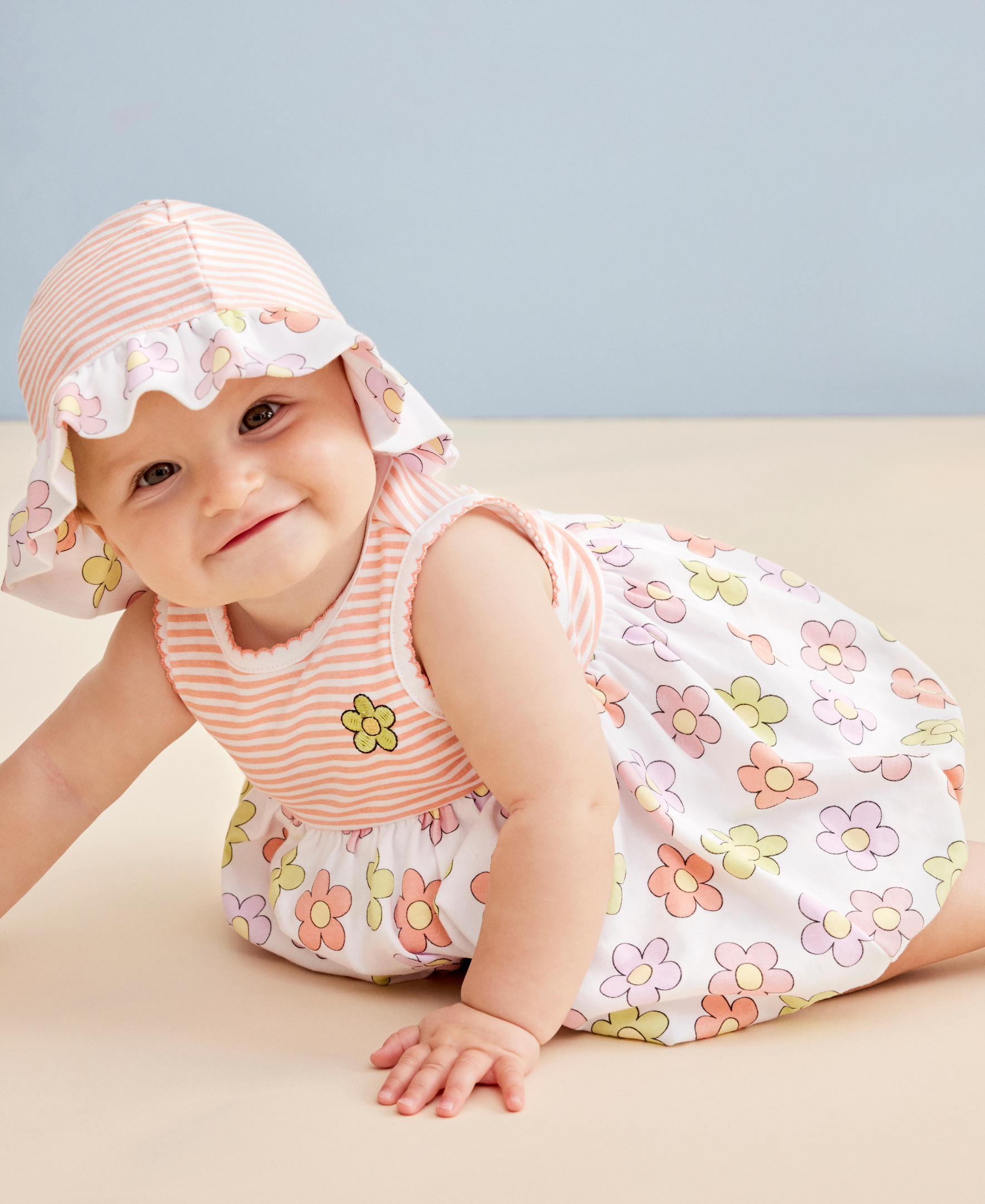 Fun Daisy Popover & Hat - Little Me