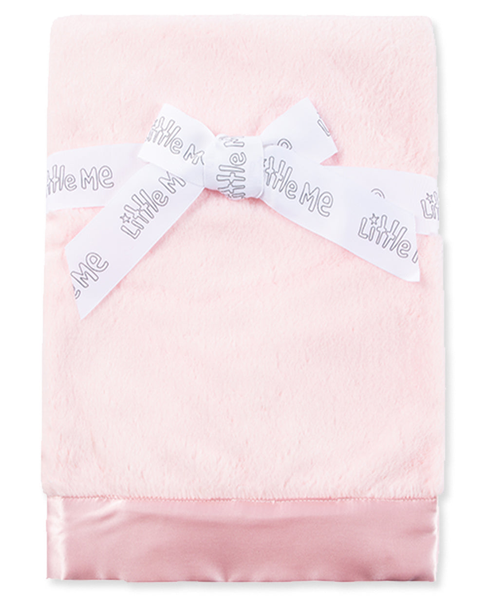 Pink plush baby blanket best sale