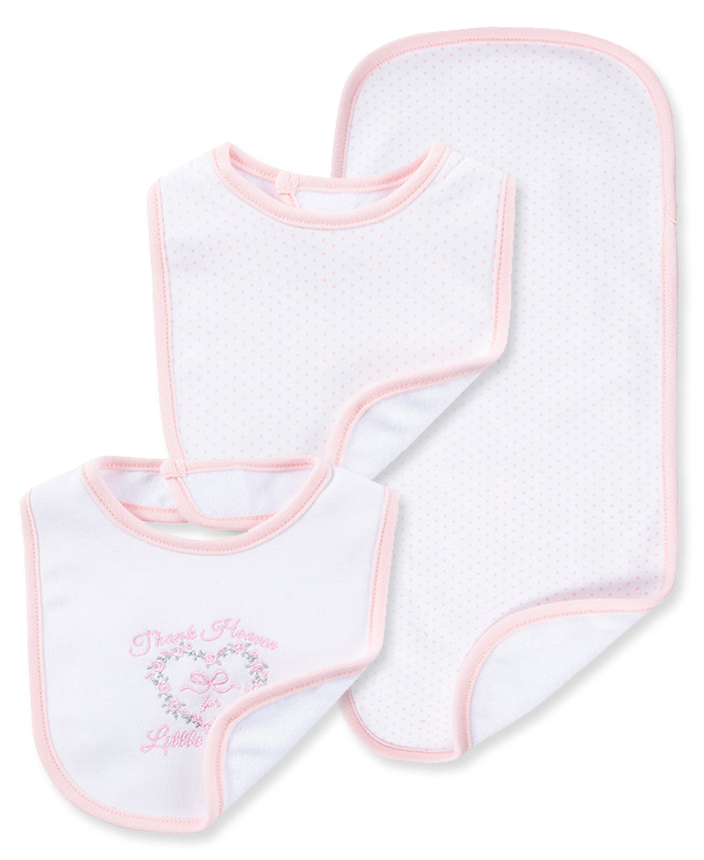 Thank Heaven For Little Girls Bib & Burp Set - Little Me