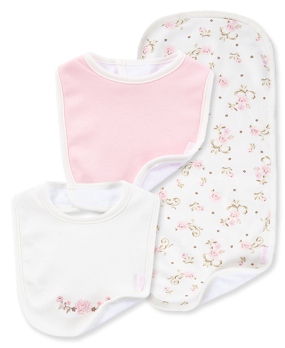 Vintage Rose Bib & Burp Set - Little Me