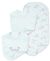 Floral Spray Bib & Burp Set