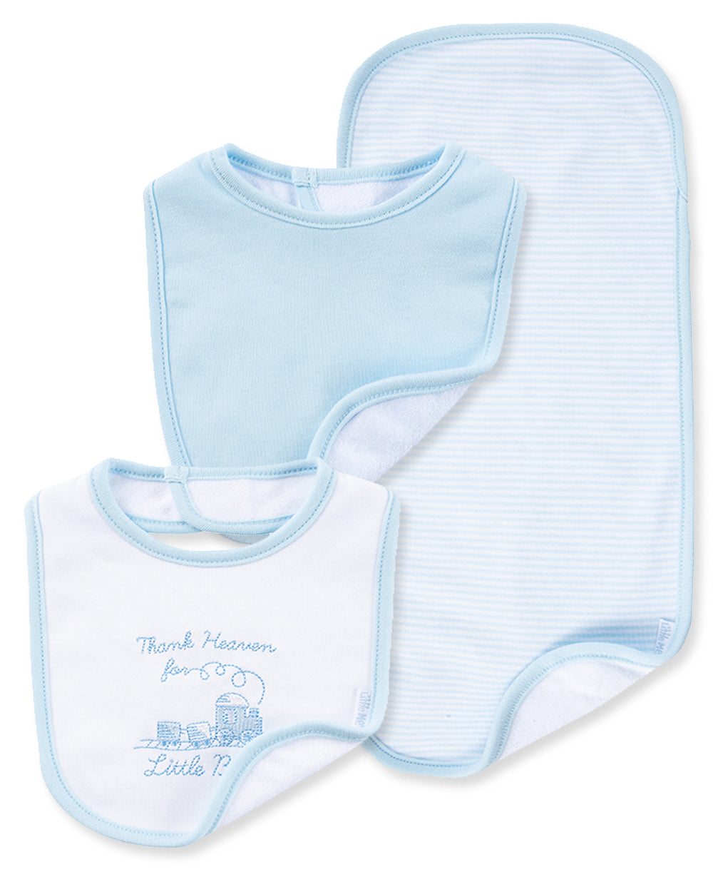 Thank Heaven For Little Boys Bib & Burp Set - Little Me