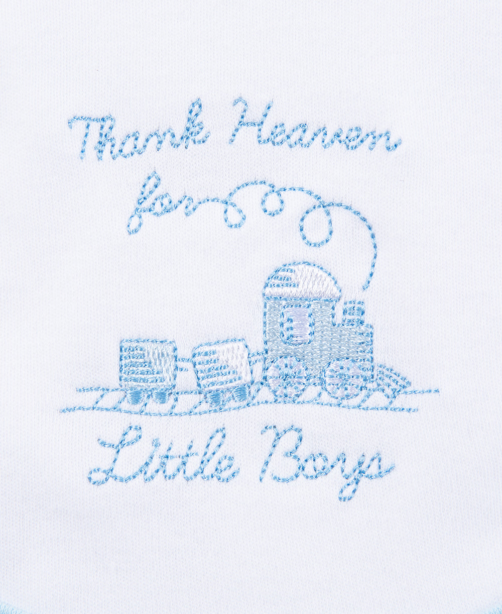 Thank Heaven For Little Boys Bib & Burp Set - Little Me