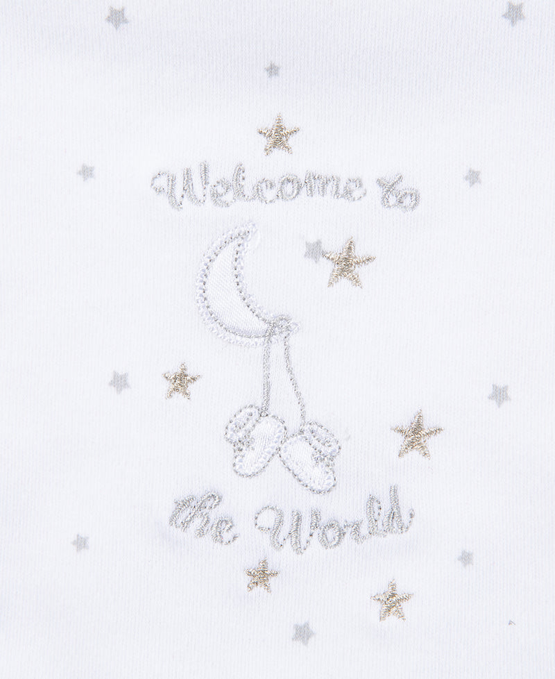 Welcome To The World Bib & Burp Set