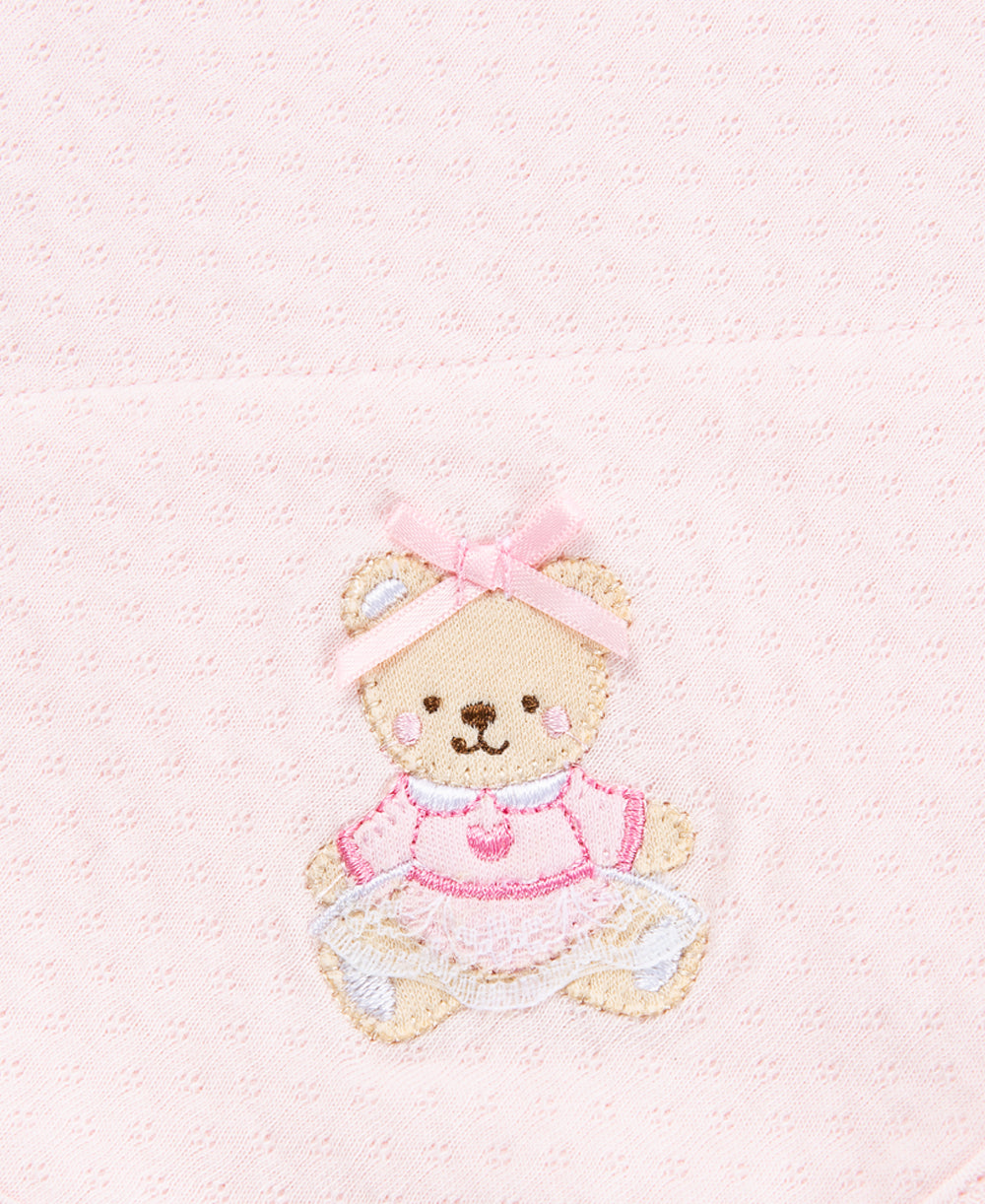 Pink Bear Receiving Blanket - Little Me