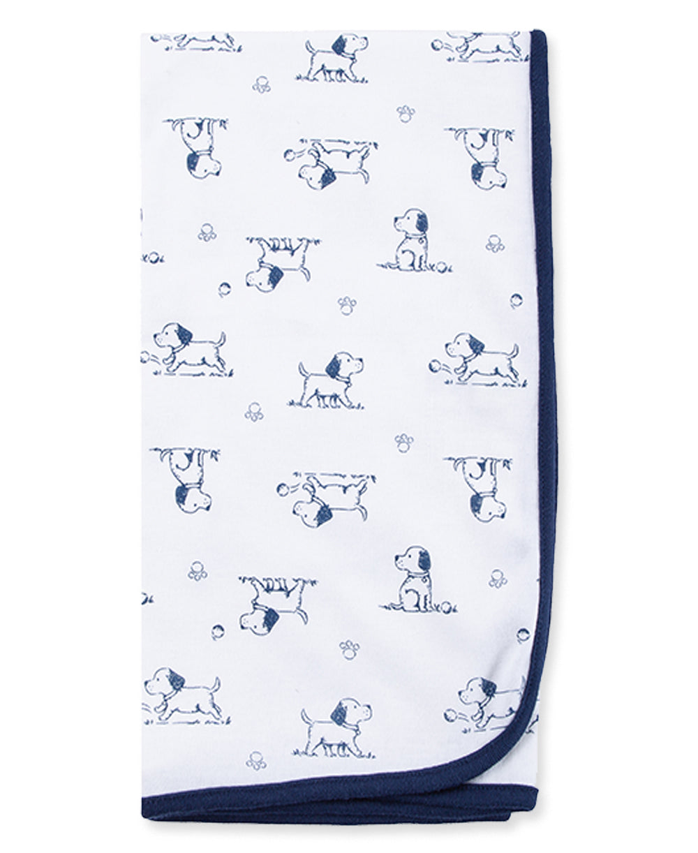 Puppy Toile Receiving Blanket - Little Me