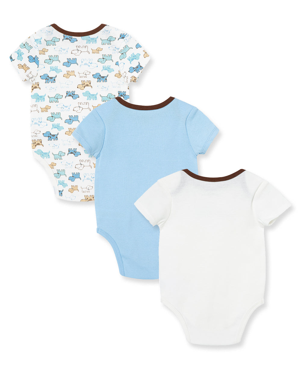 Cute Puppies 3-Pack Bodysuits - Little Me