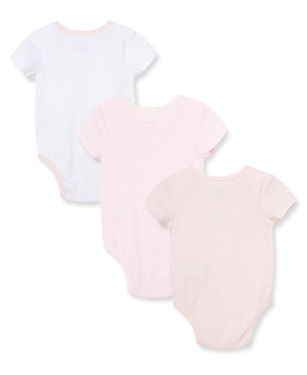 Pink Bear 3-Pack Bodysuits - Little Me