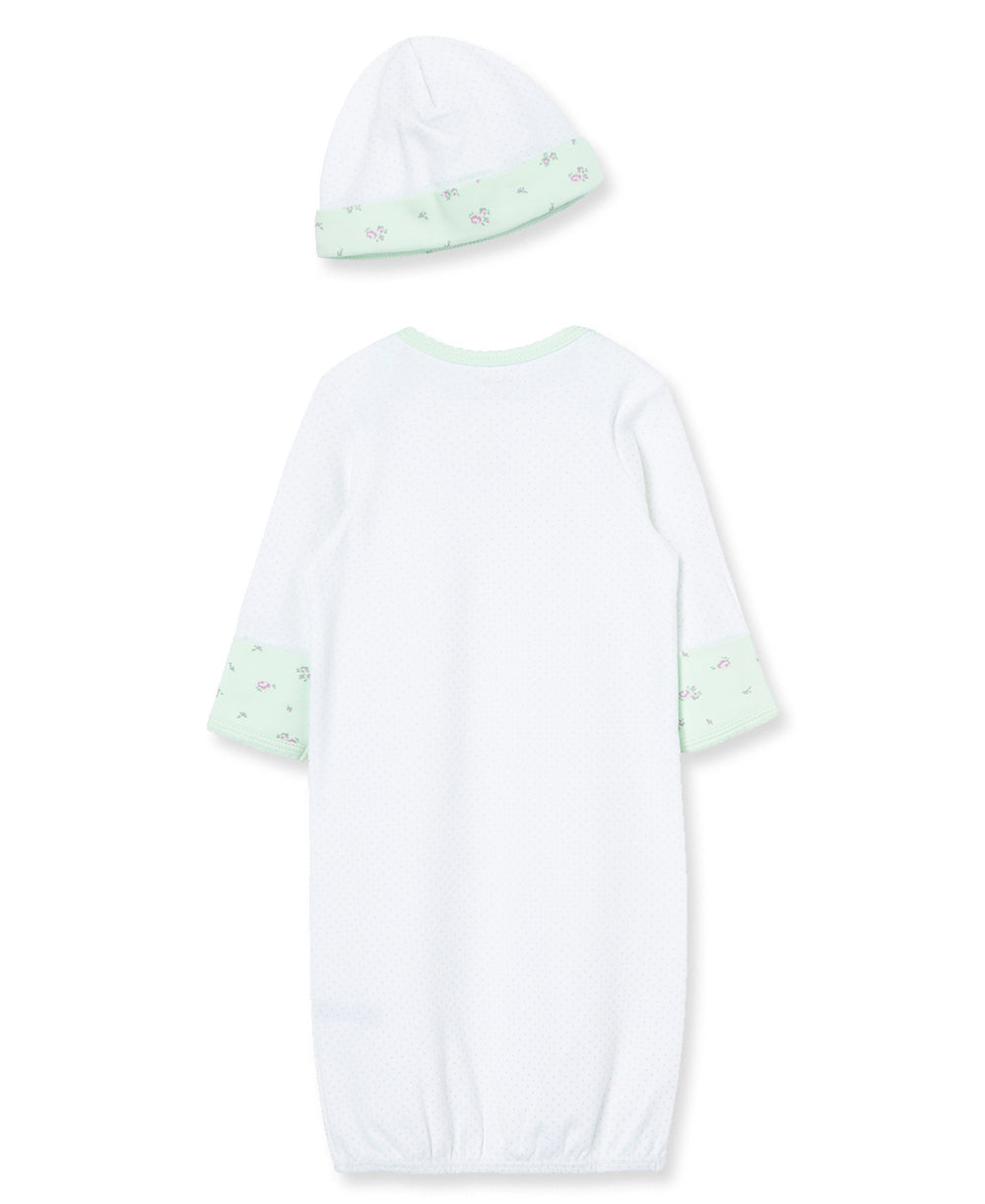 Petite Rose Sleeper Gown And Hat - Little Me