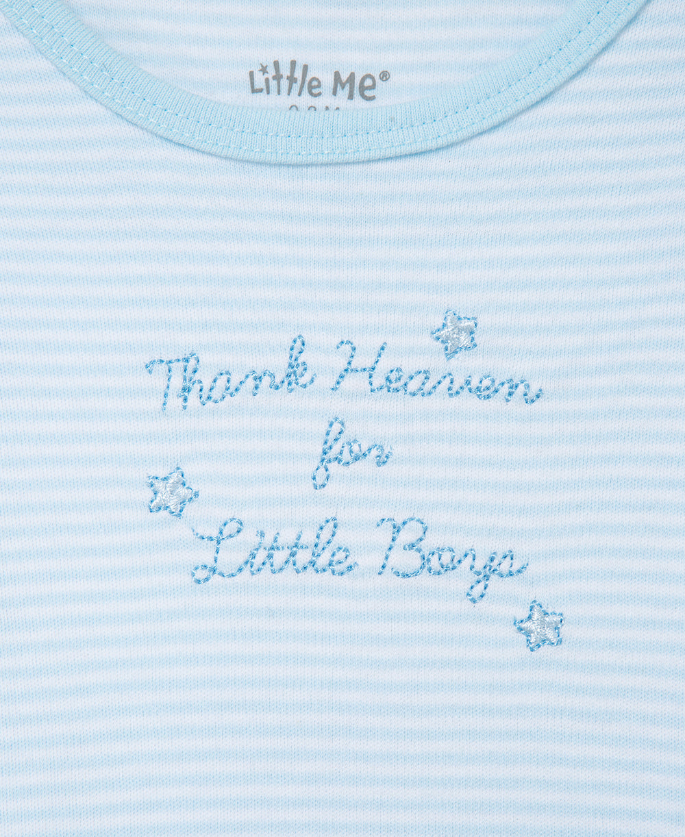 Thank Heaven for Little Boys Sleeper Gown And Hat - Little Me