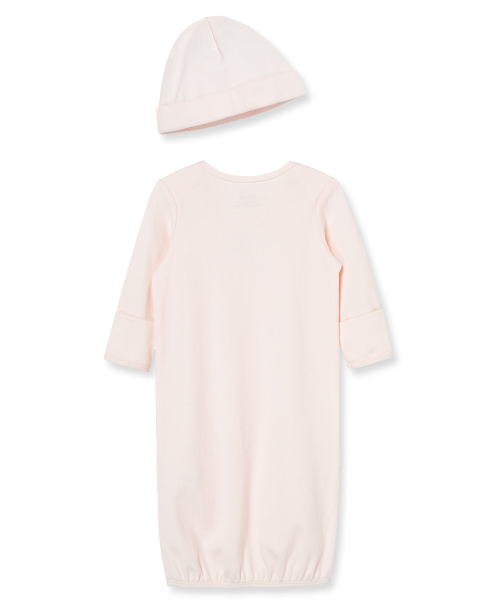 Pink Bear Sleeper Gown And Hat - Little Me