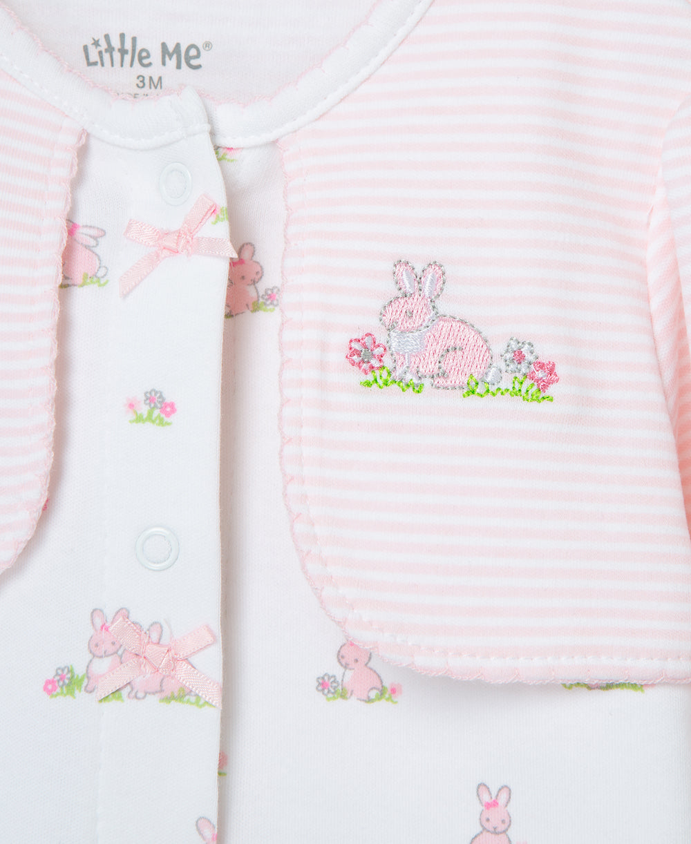 Baby Bunnies Footed One-Piece And Hat - Little Me