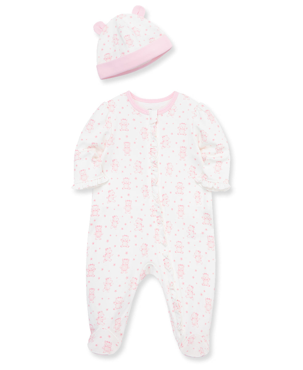 Joyful Bear 2-Way-Zip Footie & Hat - Little Me