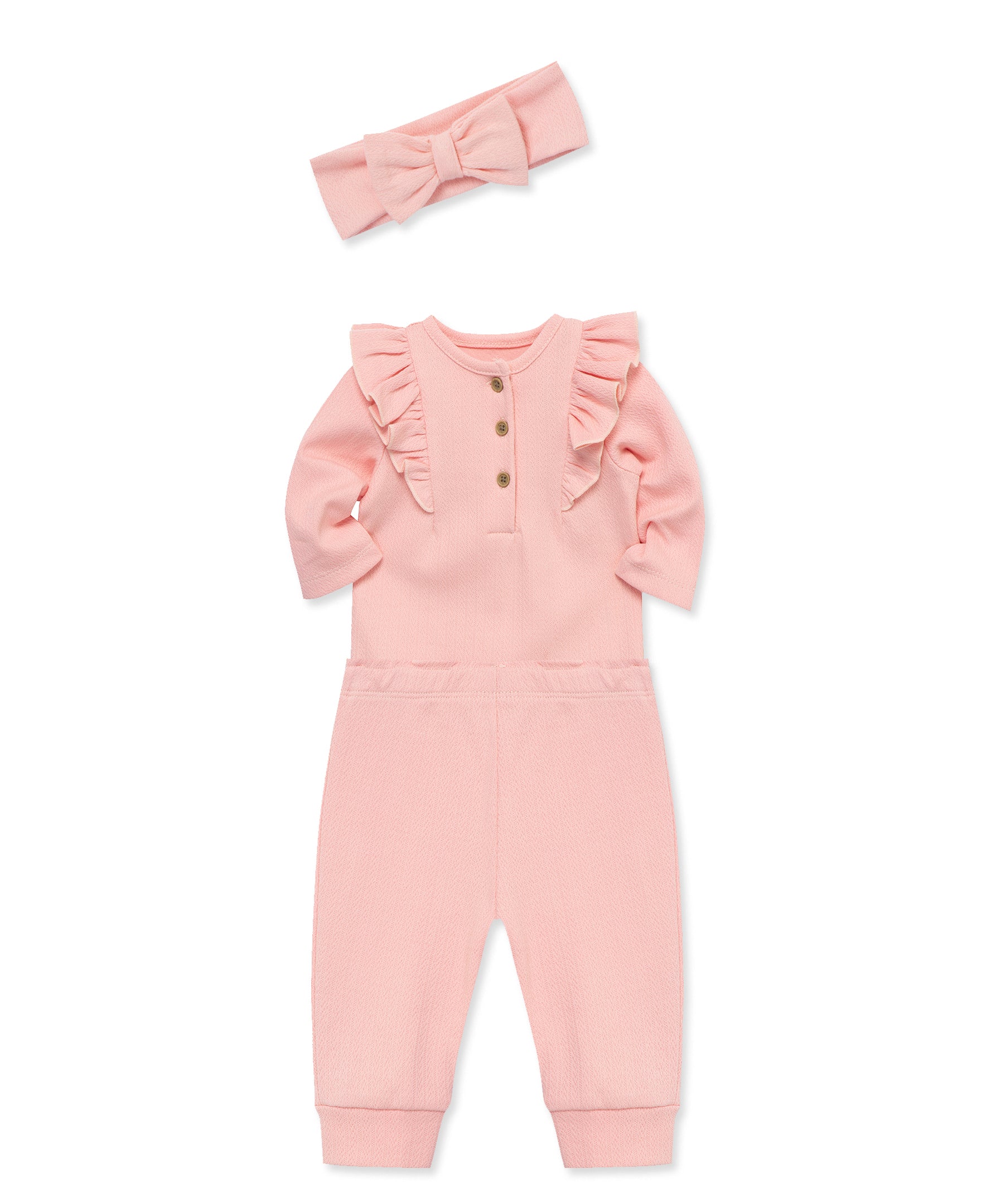 Pink Pointelle Bodysuit & Pant Set - Little Me