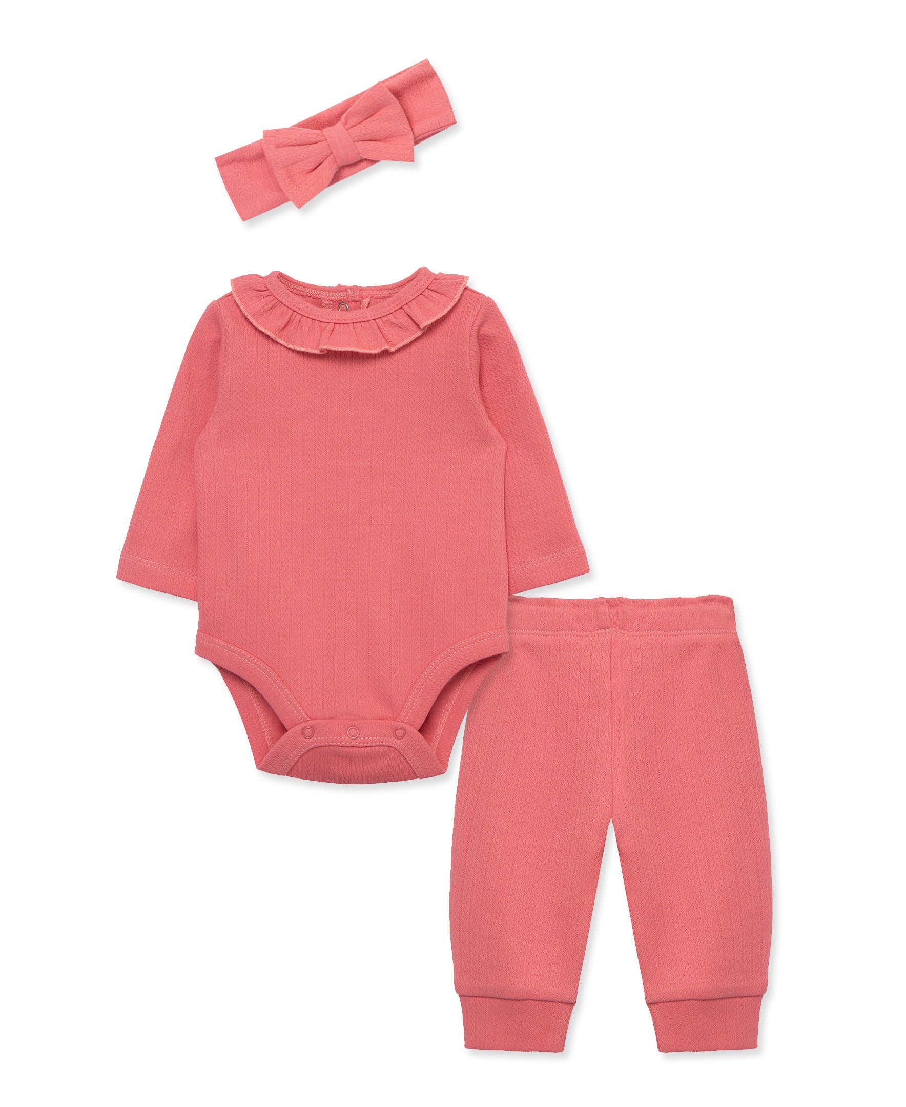 Rose Pointelle Bodysuit & Pant Set - Little Me