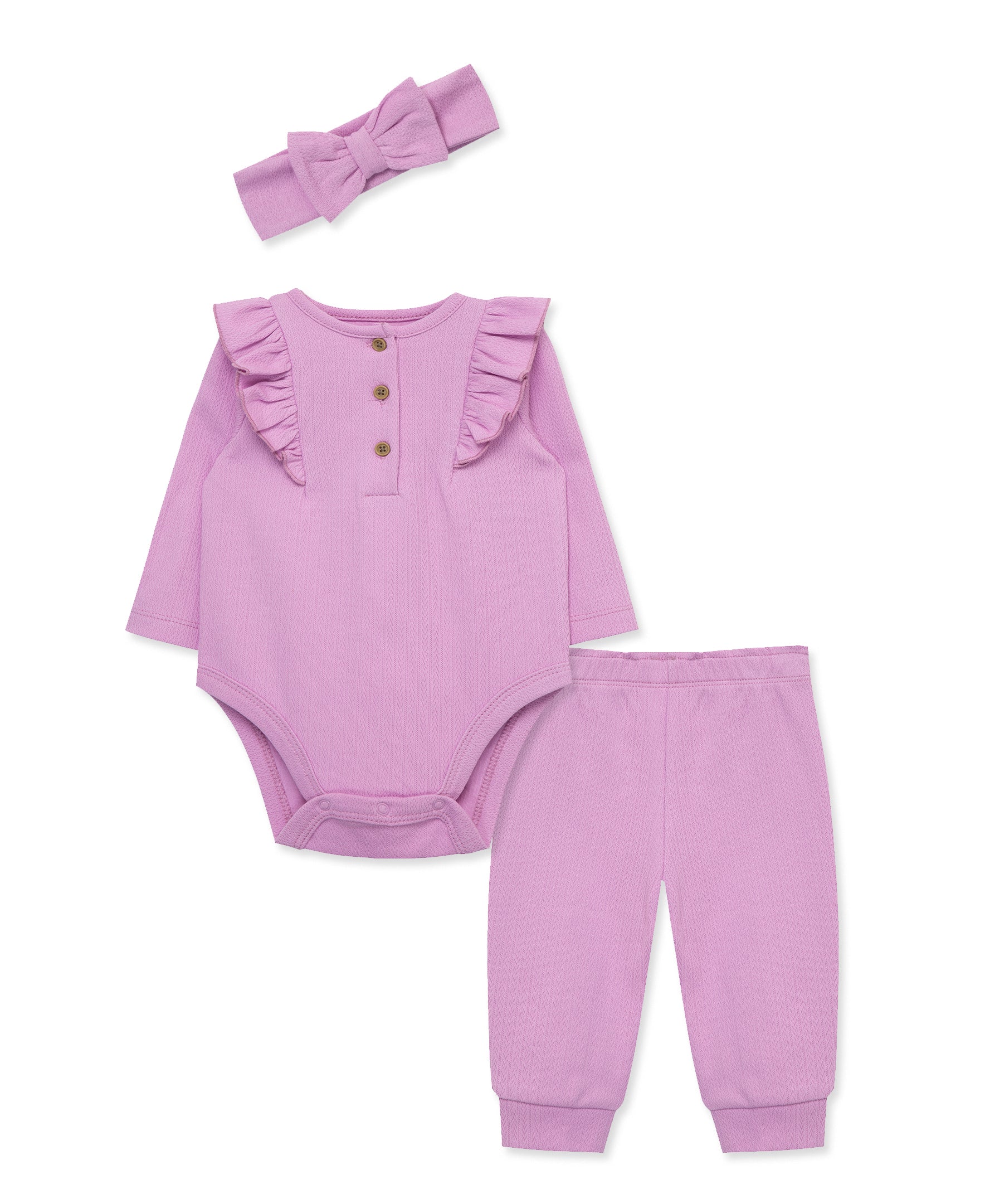 Orchid Pointelle Bodysuit & Pant Set - Little Me