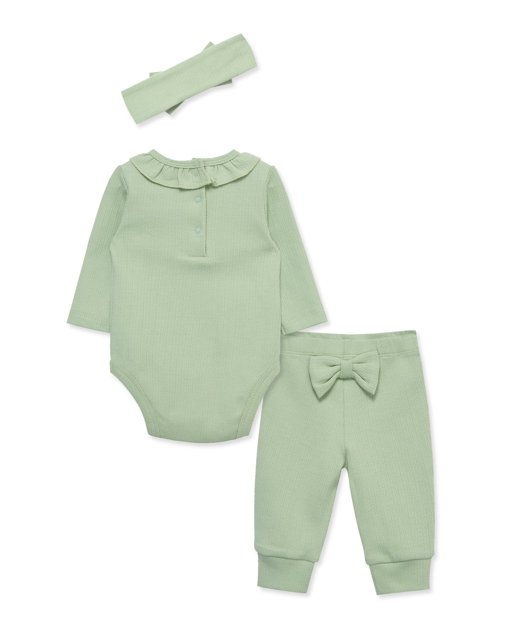 Green Pointelle Bodysuit & Pant Set - Little Me