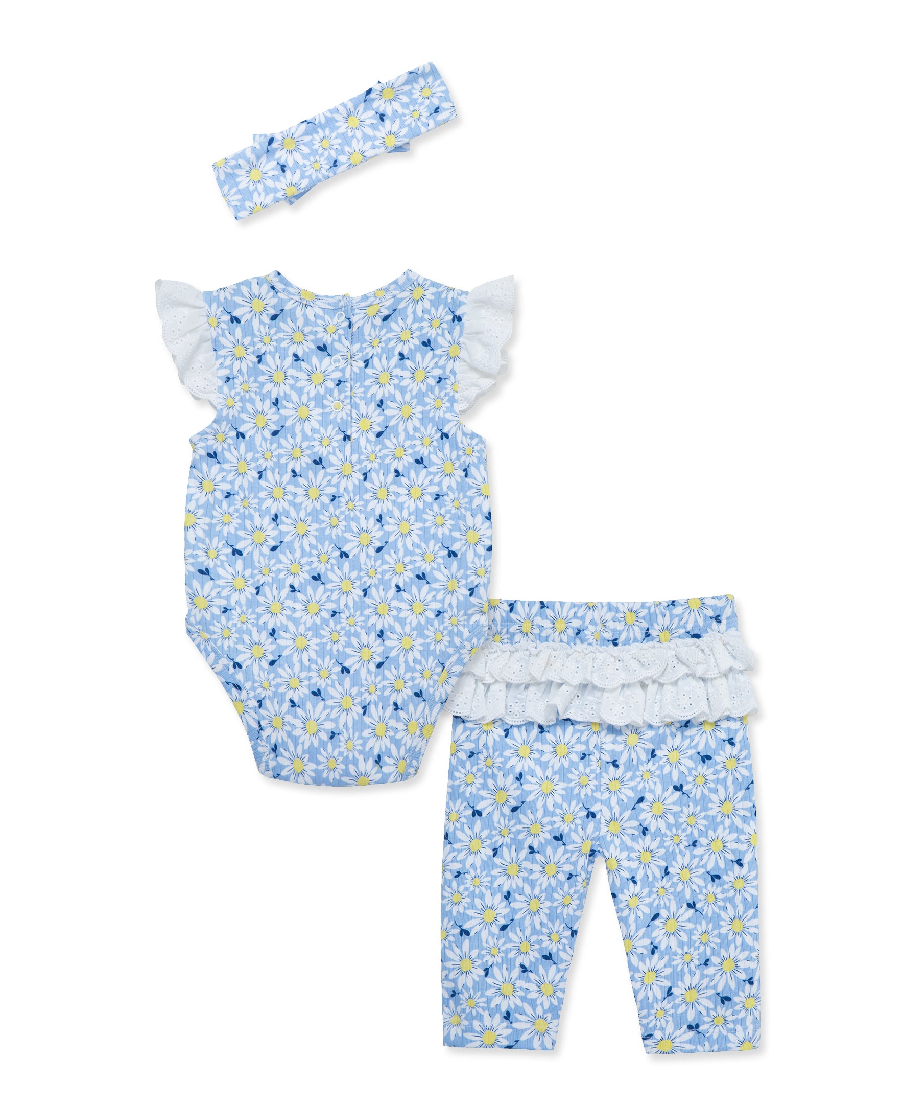 Daisy Eyelet Bodysuit & Pant Set - Little Me