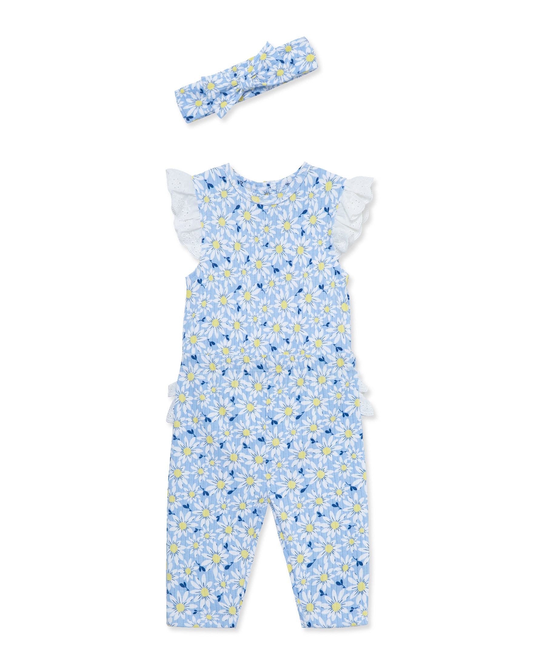 Daisy Eyelet Bodysuit & Pant Set - Little Me