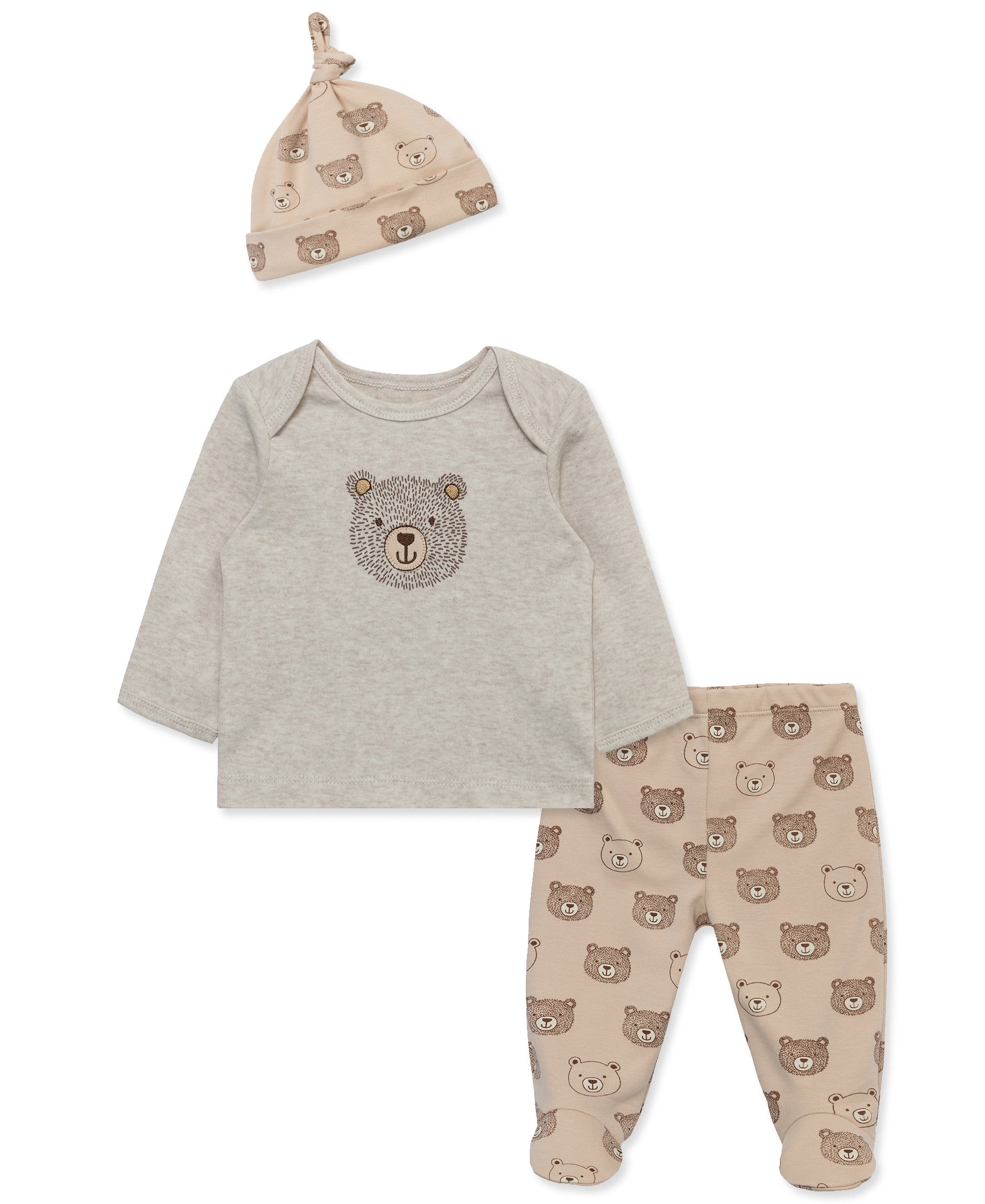 Fuzzy Bear Footed Pant Set - Little Me