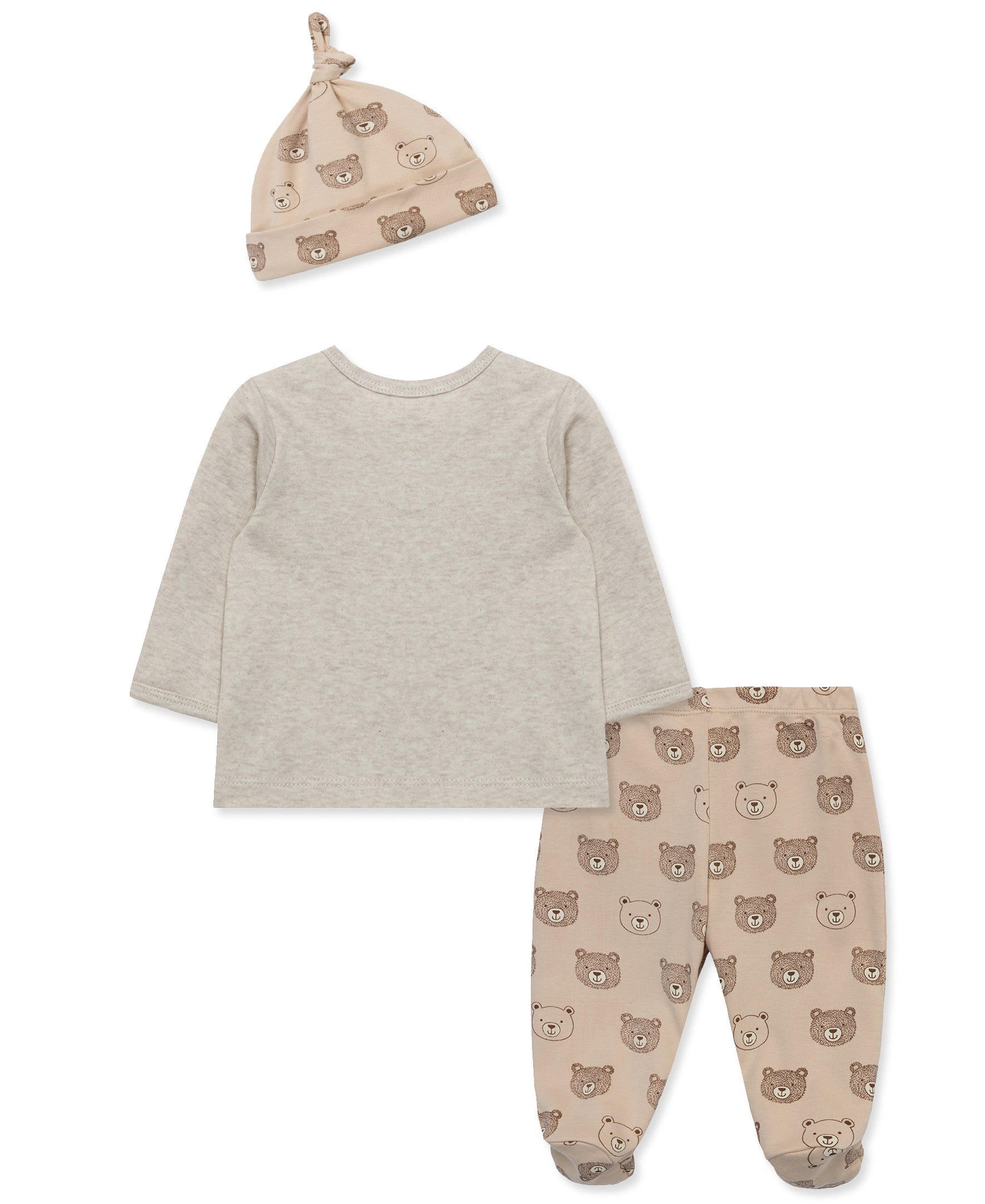 Fuzzy Bear Footed Pant Set - Little Me