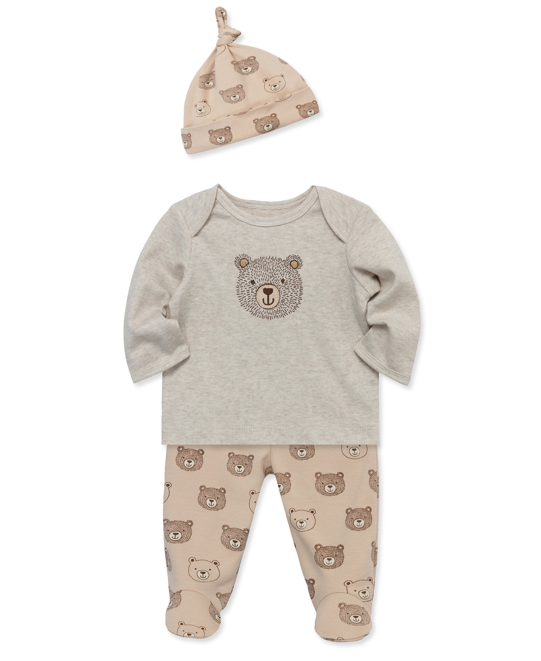 Fuzzy Bear Footed Pant Set - Little Me