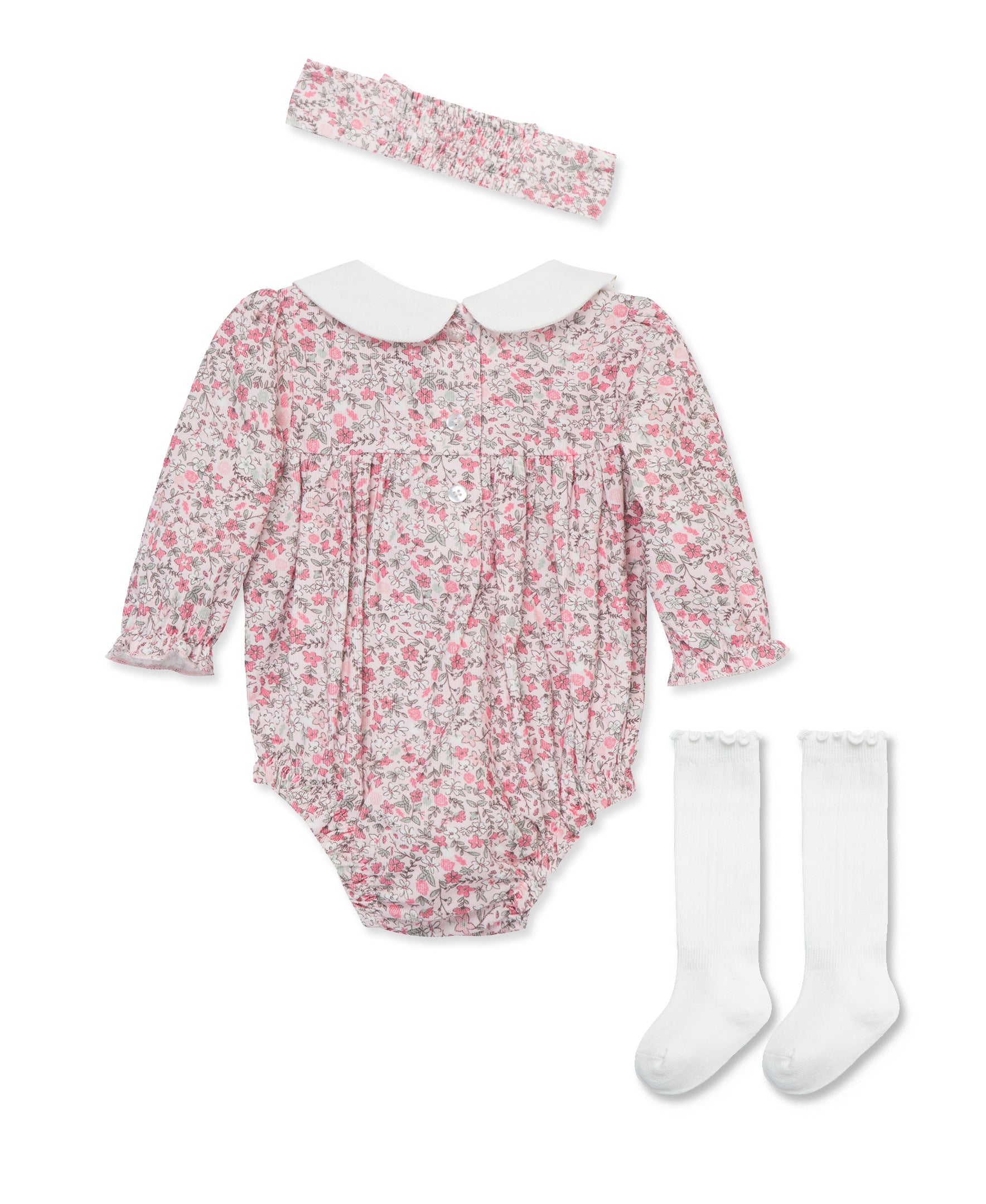 Smocked Woven Bubble Set - Little Me