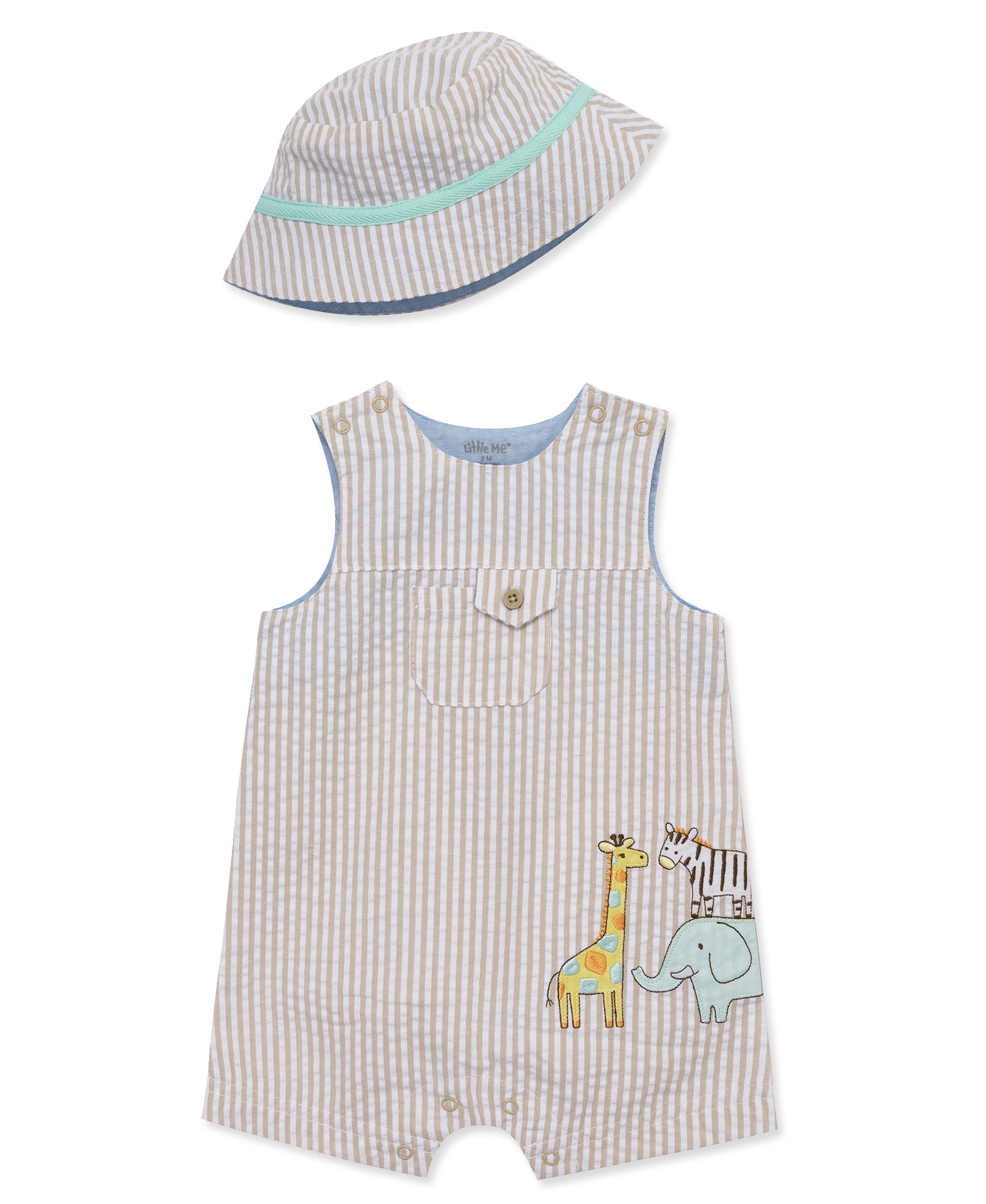 Safari Woven Sunsuit & Hat - Little Me