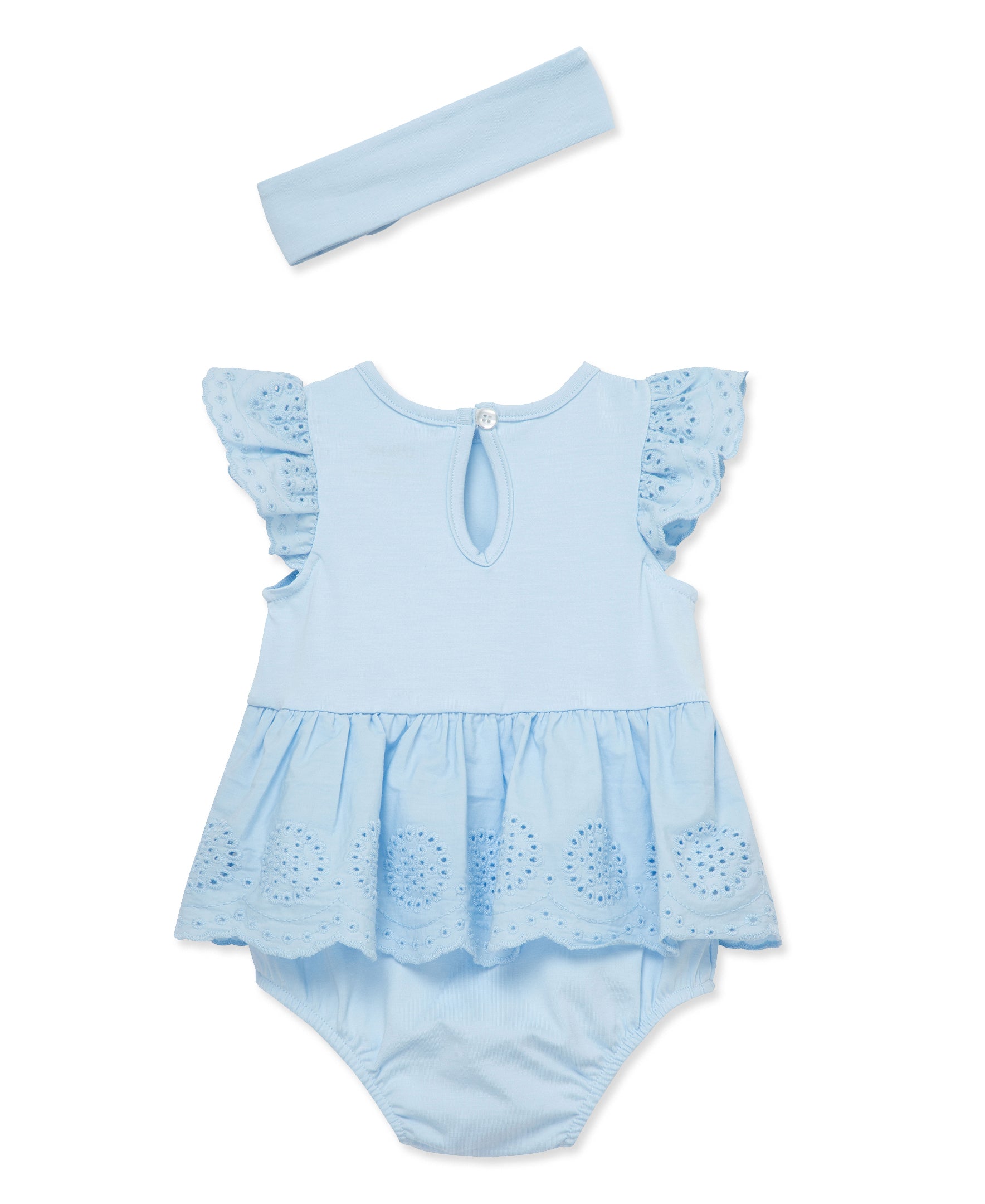 Breeze Eyelet Bubble & Headband Set - Little Me