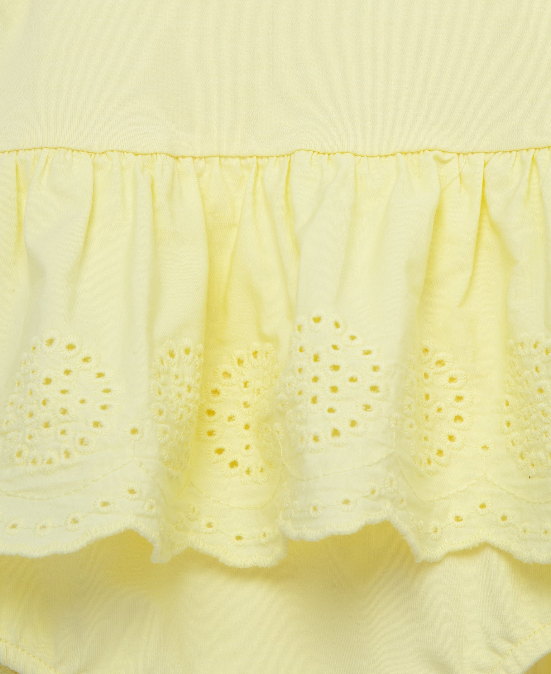 Yellow Eyelet Bubble & Headband Set - Little Me