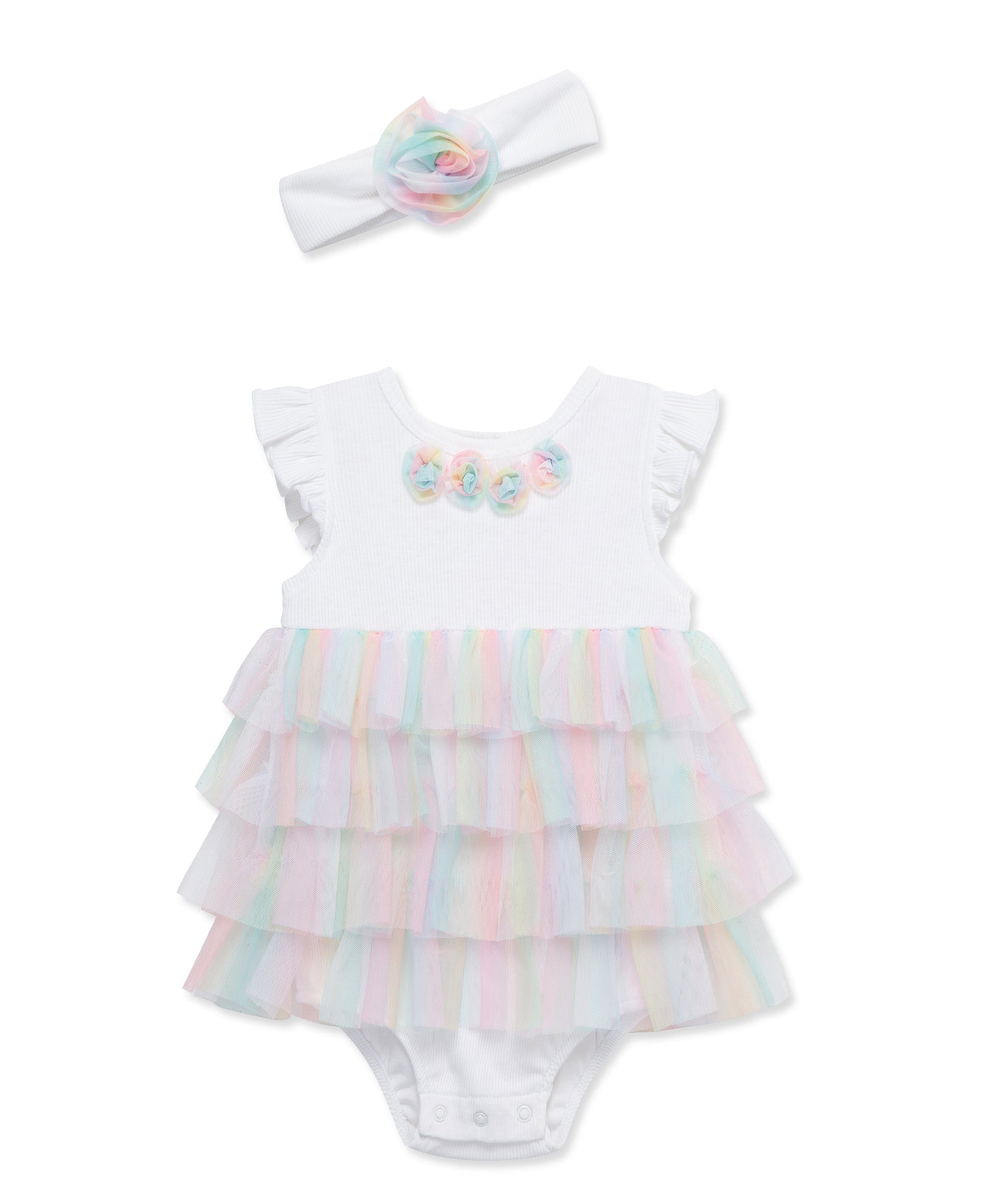 Rainbow Popover & Headband - Little Me