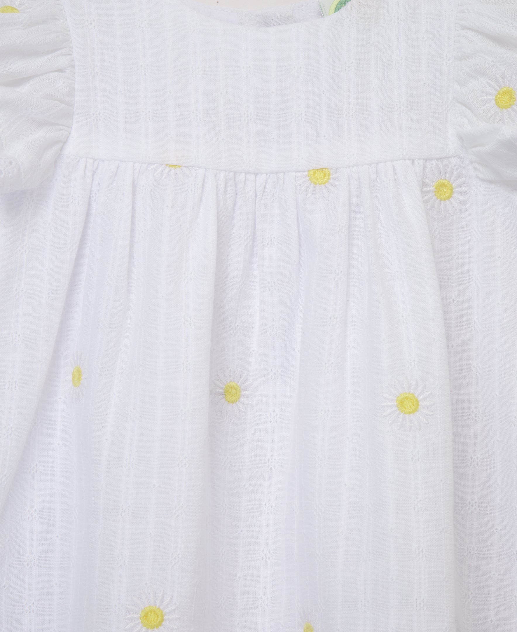 Daisy Texture Woven Short Set & Headband - Little Me