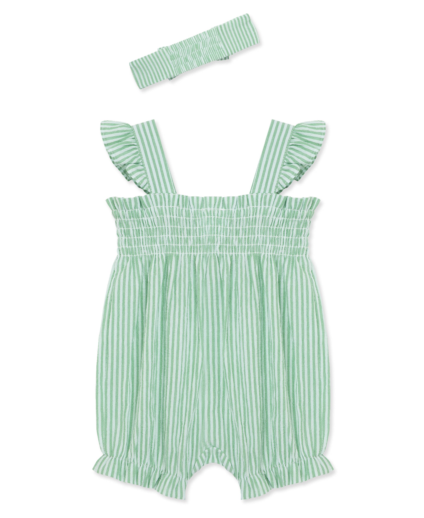 Stripe Woven Bubble & Headband Set - Little Me