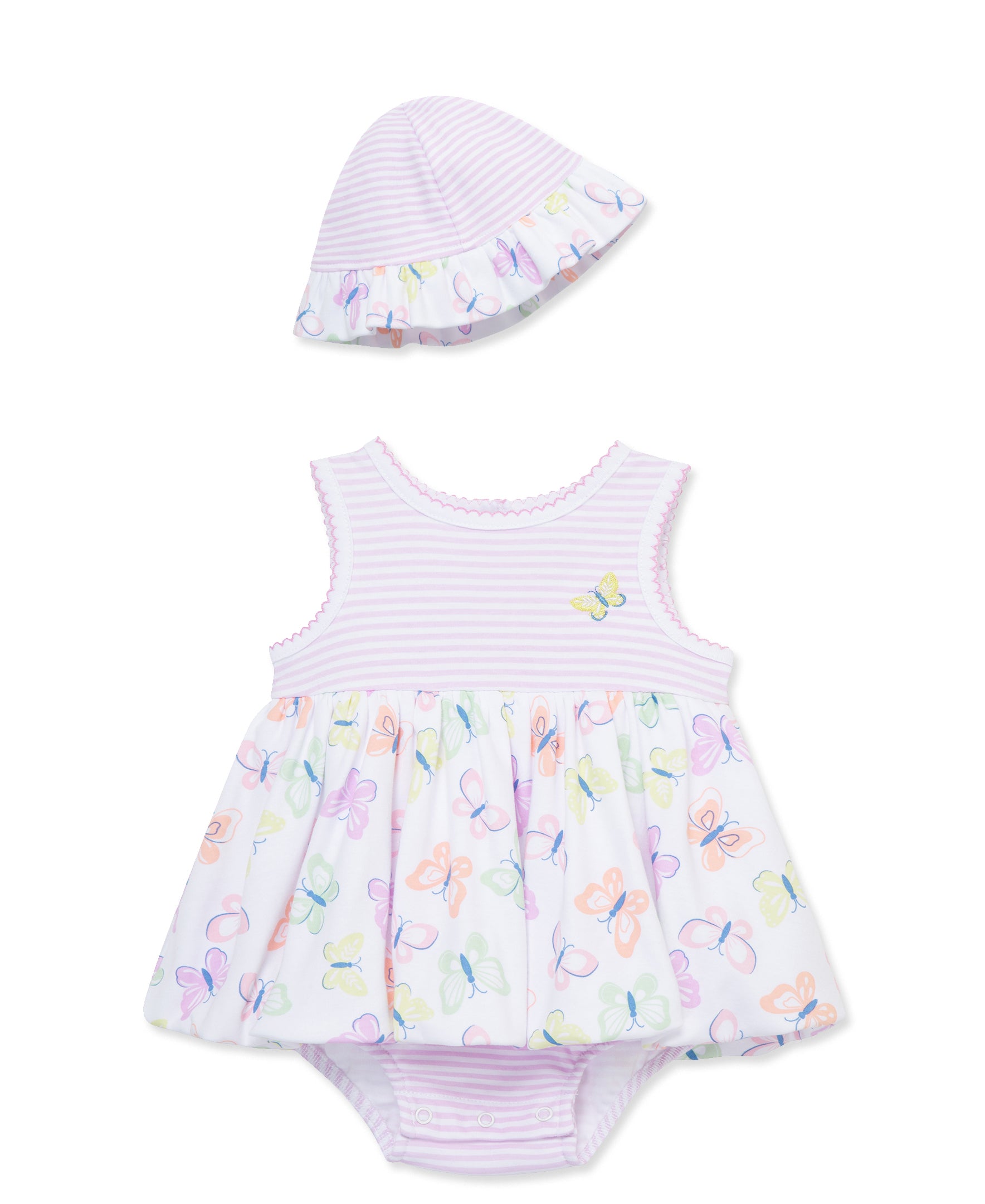 Butterflies Popover & Hat - Little Me