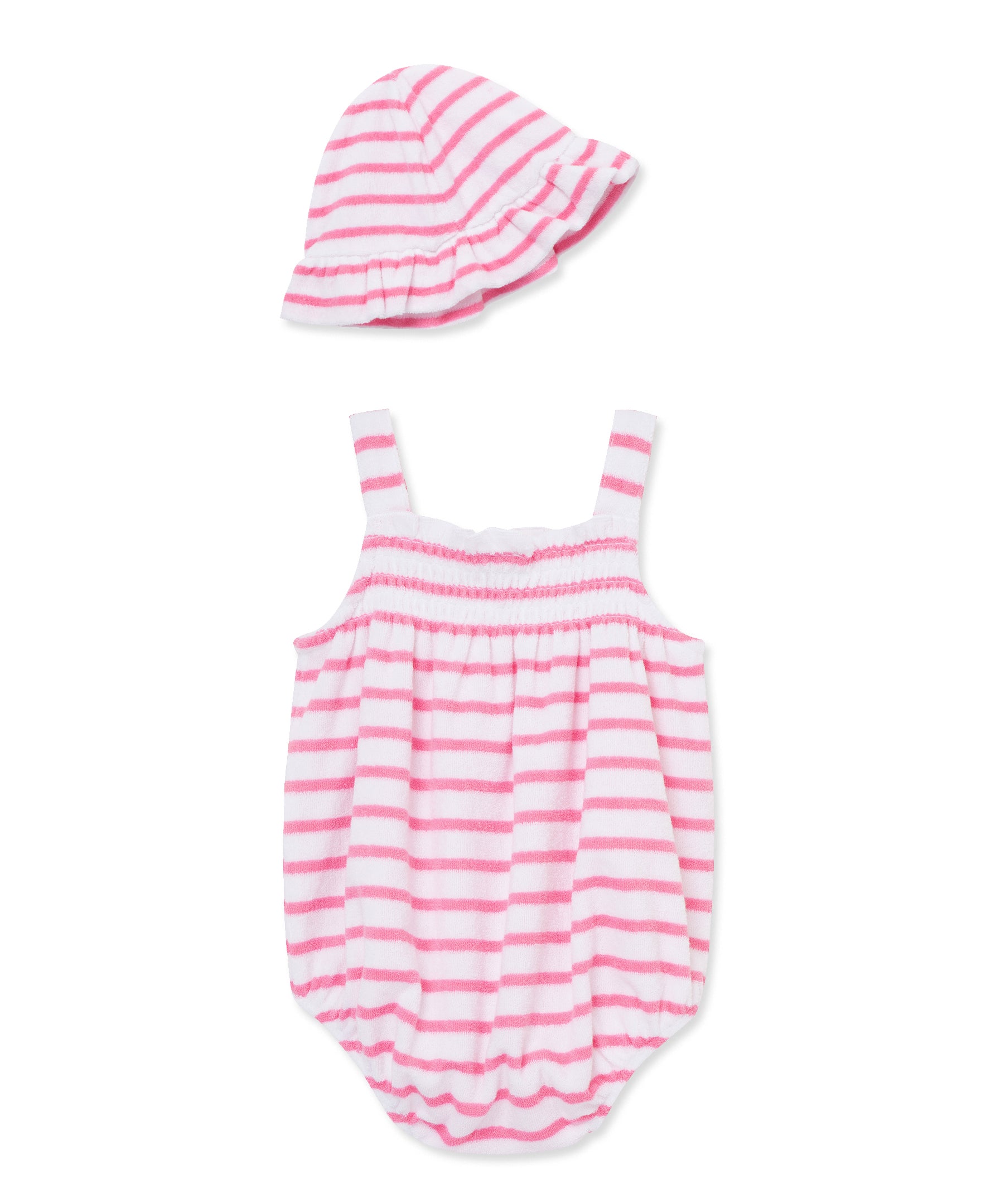 Striped Terry Bubble & Hat Set - Little Me