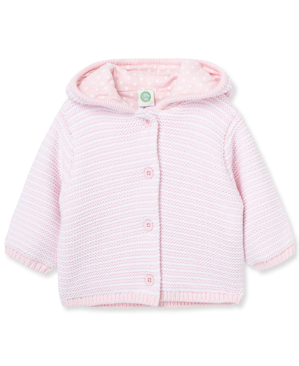 Pink Textured Hoodie - Little Me