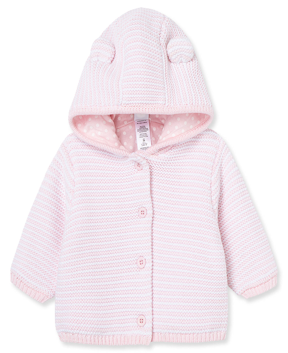 Pink Textured Hoodie - Little Me