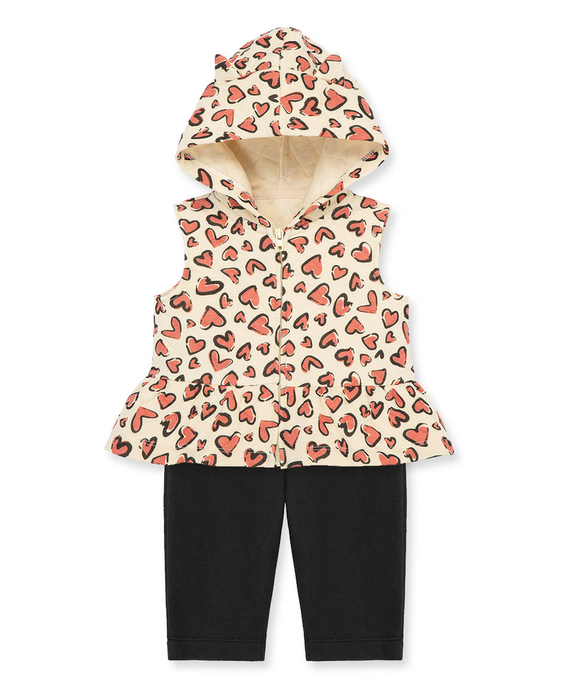 Leo Hearts Terry 3-Piece Vest Set - Little Me