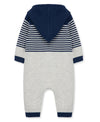 Chest Stripe Hooded Sweater Coverall - Little Me